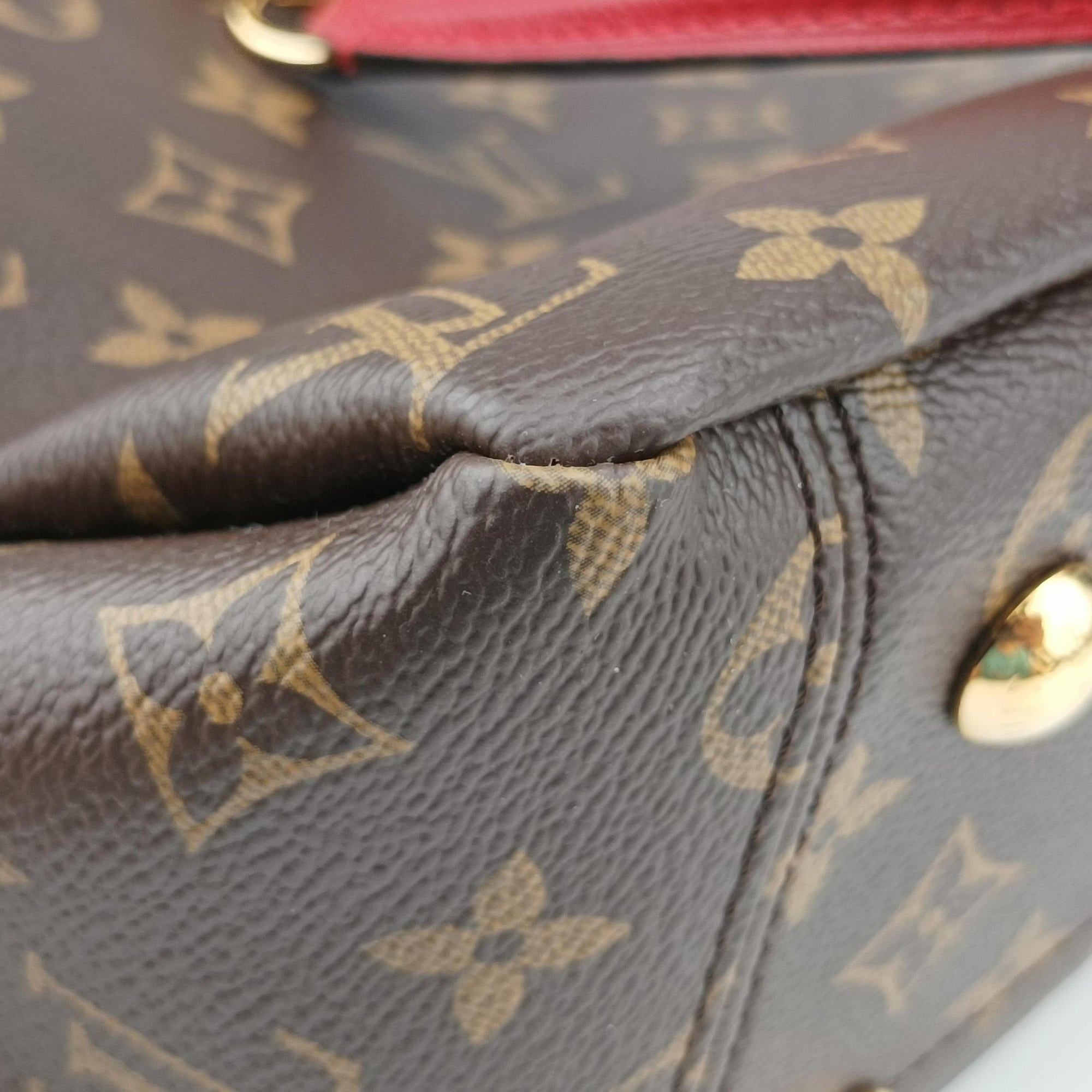 PALLAS SHOPPER Brown×CERISE Monogram Canvas×calf leather M51197 SP4125パラスショッパー モノグラム/ブラウン×スリーズ モノグラムキャンバス×カーフレザー M51197 SP4125