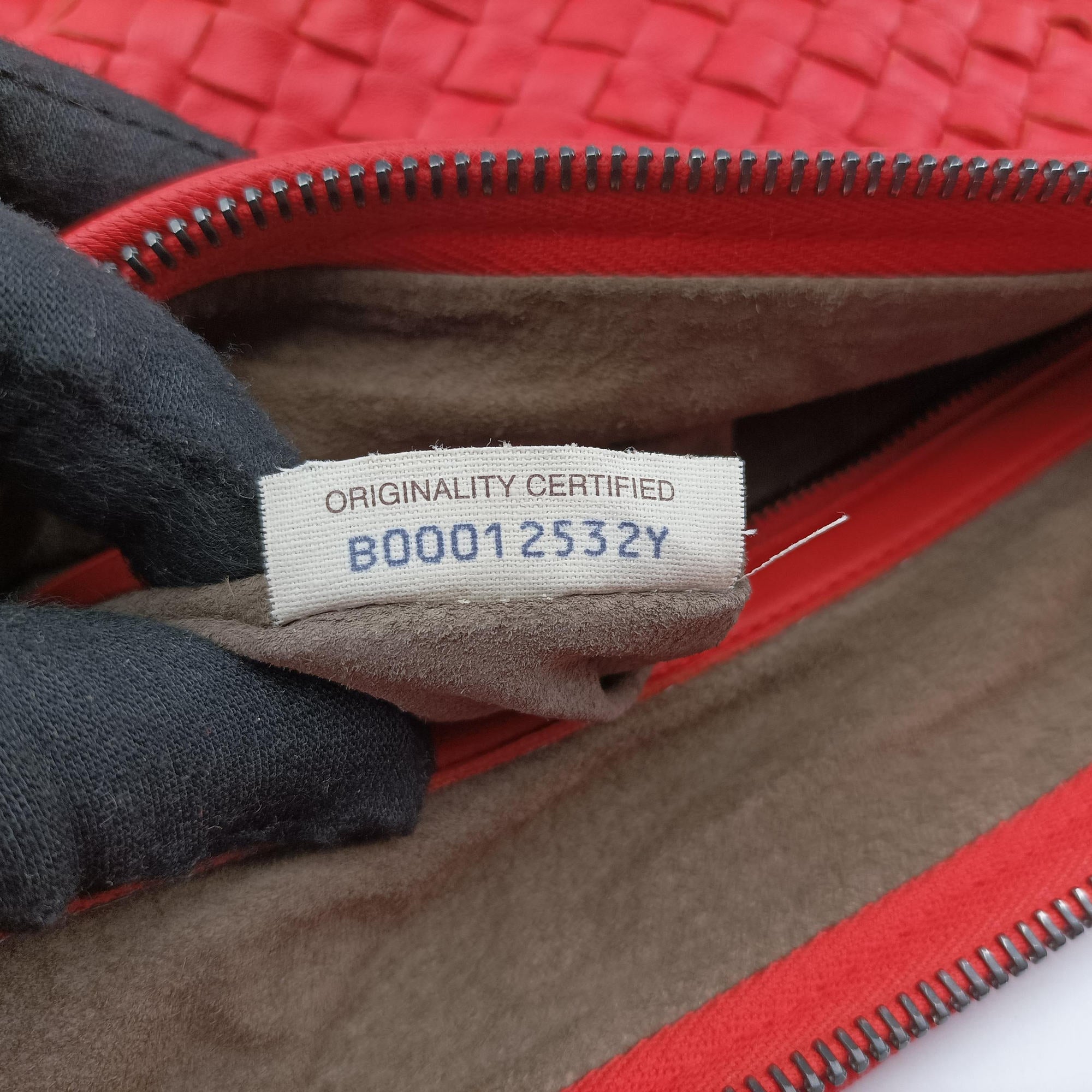 Intrecciato Orange lambskin B00012532Yイントレチャート オレンジ ラムスキン B00012532Y