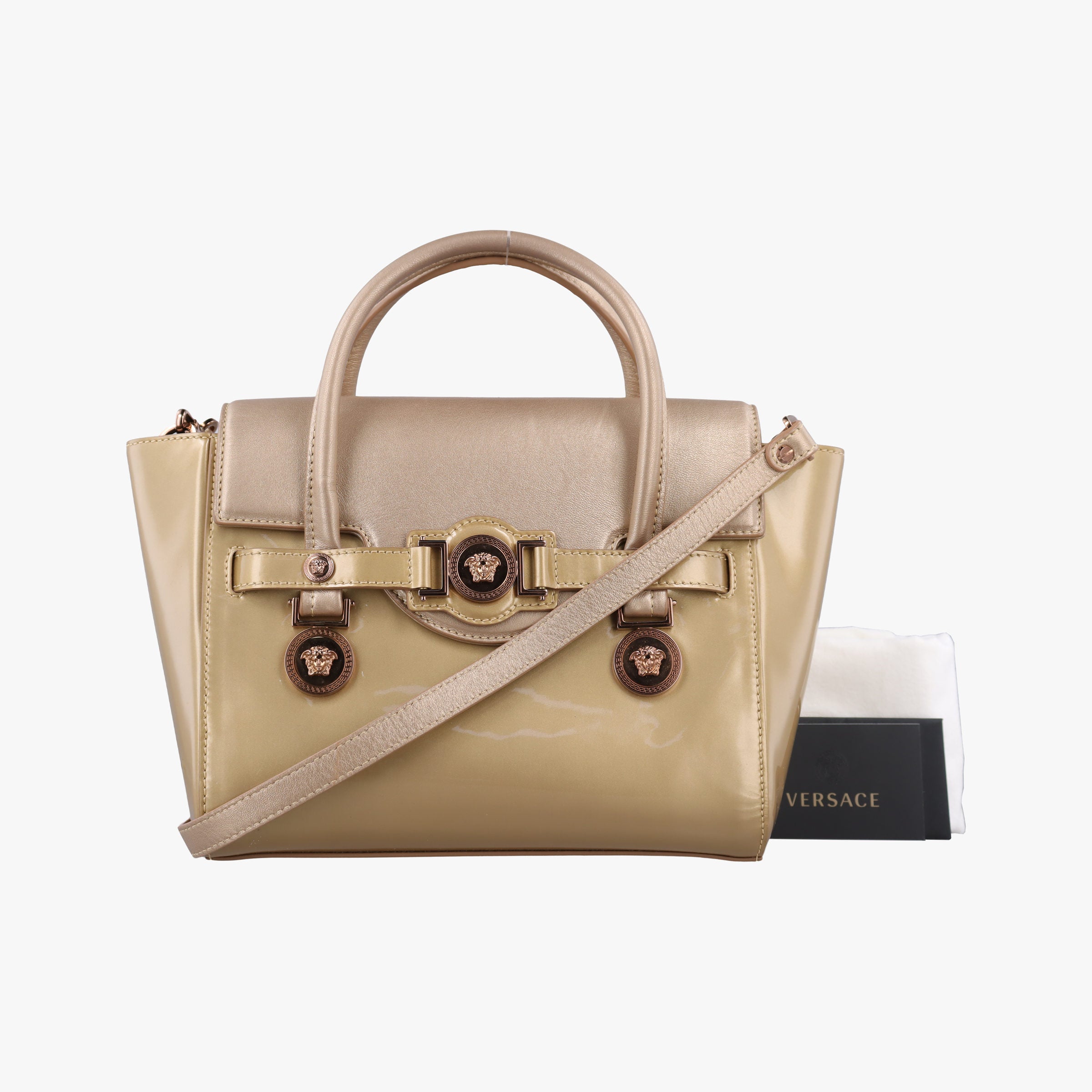 Medusa Golden Patent x Leather CLG047060824923メデューサ ゴールド パテントxレザー CLG047060824923