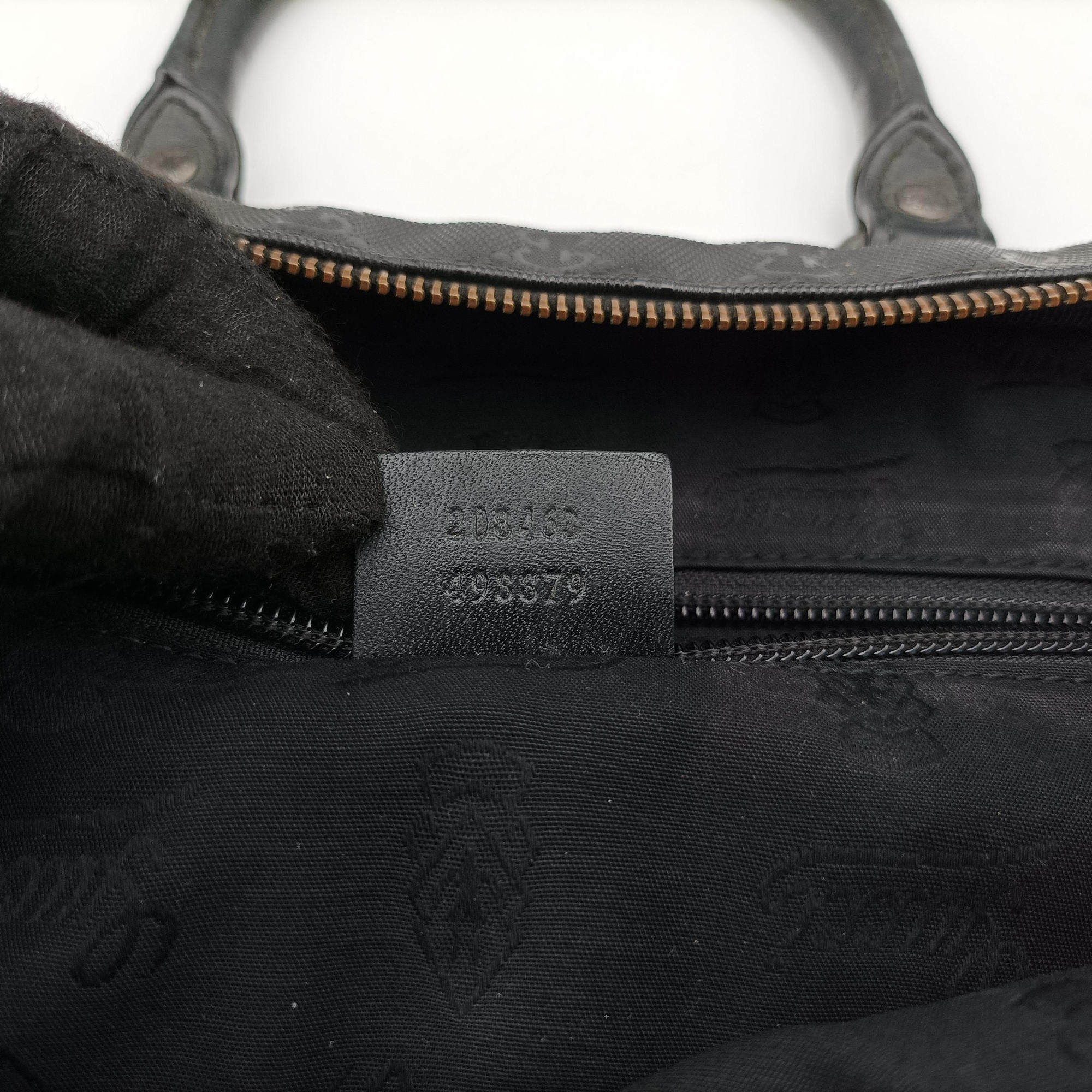 Diamante Black PVC coated canvas×Leather 208463 D015413703ディアマンテ ブラック PVCコーティングキャンバス×レザー 208463 D015413703