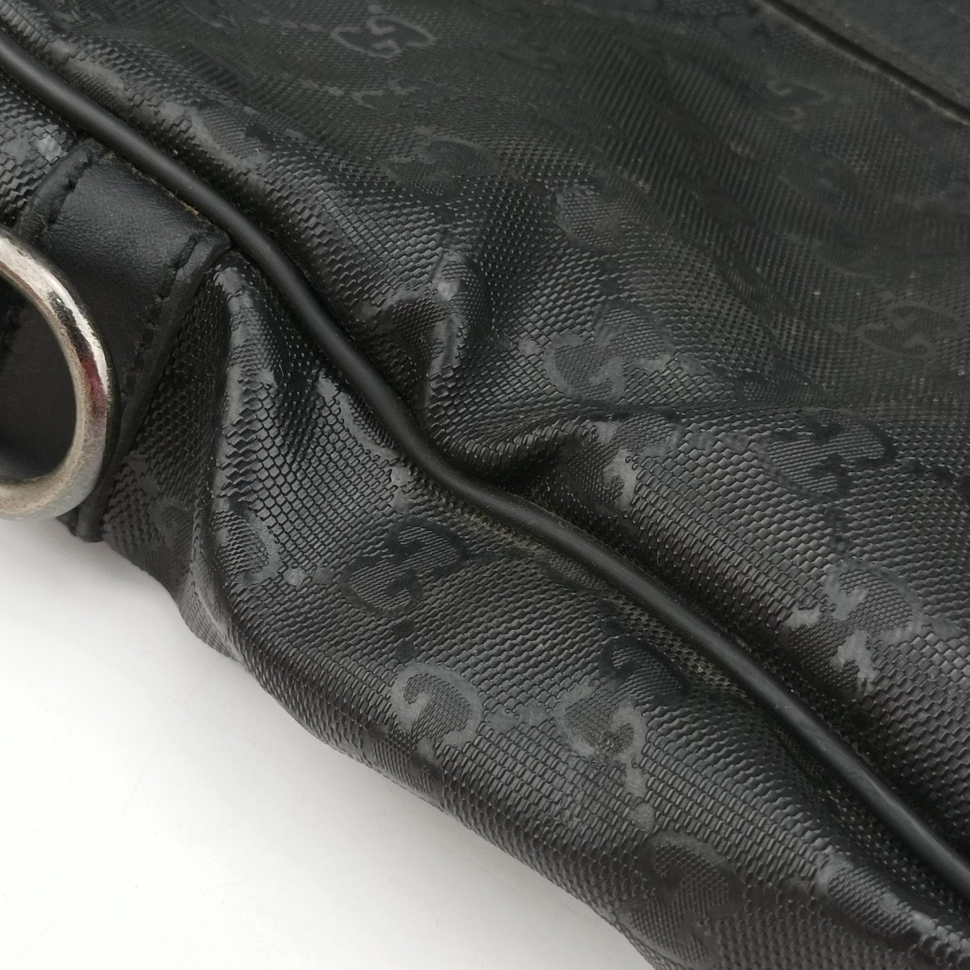 Diamante Black PVC coated canvas×Leather 208463 D015413703ディアマンテ ブラック PVCコーティングキャンバス×レザー 208463 D015413703