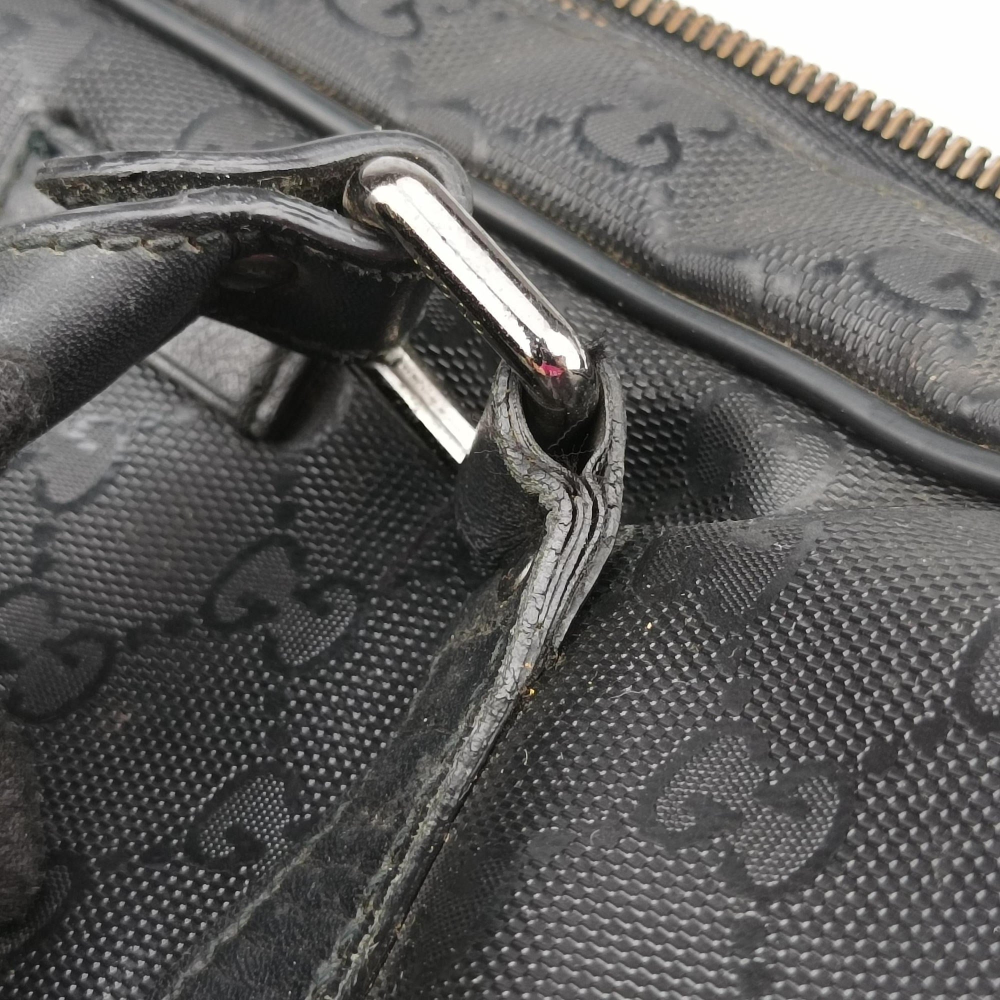 Diamante Black PVC coated canvas×Leather 208463 D015413703ディアマンテ ブラック PVCコーティングキャンバス×レザー 208463 D015413703