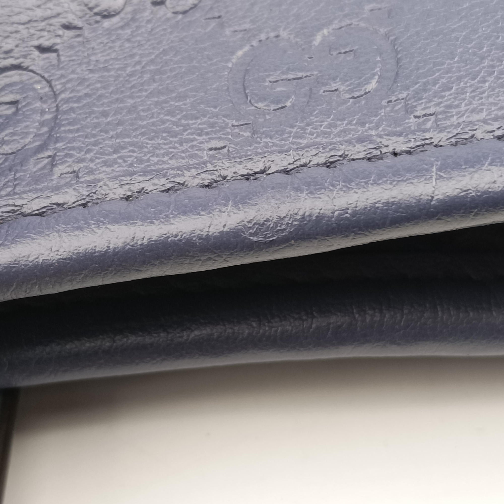 Guccissima GG Imprime Blue Leather 211120 I015246556グッチシマ インプリメ ブルー レザー 211120 I015246556