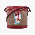 Doraemon collaboration Brown×Red×Multi PVC coated canvas×Leather 647801 G033912944ドラえもんコラボ ブラウン×レッド×マルチ PVCコーティングキャンバス×レザー 647801 G033912944