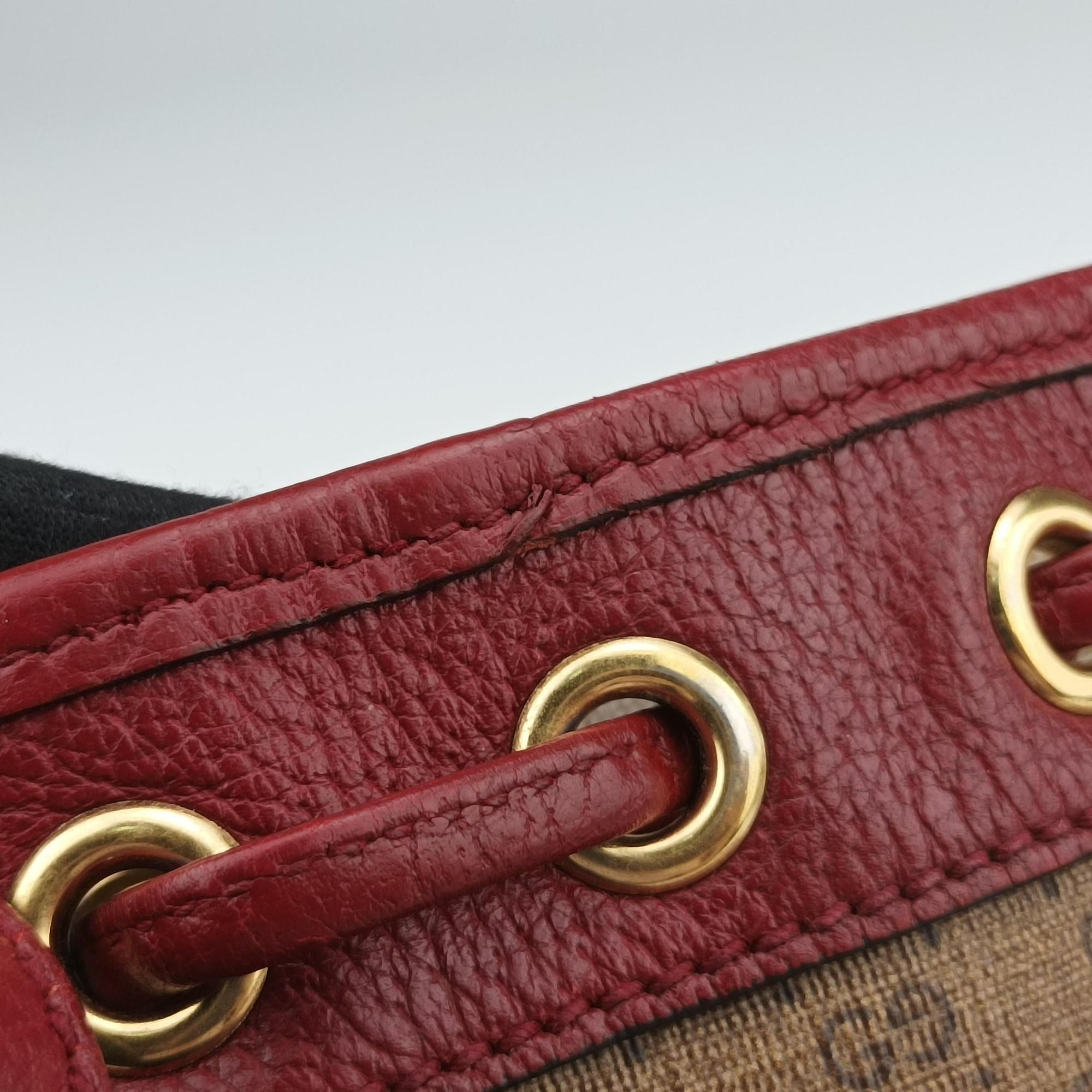 Doraemon collaboration Brown×Red×Multi PVC coated canvas×Leather 647801 G033912944ドラえもんコラボ ブラウン×レッド×マルチ PVCコーティングキャンバス×レザー 647801 G033912944