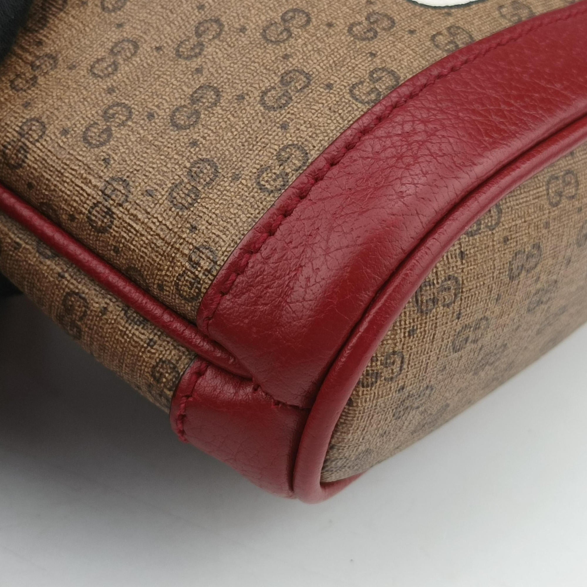 Doraemon collaboration Brown×Red×Multi PVC coated canvas×Leather 647801 G033912944ドラえもんコラボ ブラウン×レッド×マルチ PVCコーティングキャンバス×レザー 647801 G033912944