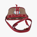 Doraemon collaboration Brown×Red×Multi PVC coated canvas×Leather 647801 G033912944ドラえもんコラボ ブラウン×レッド×マルチ PVCコーティングキャンバス×レザー 647801 G033912944