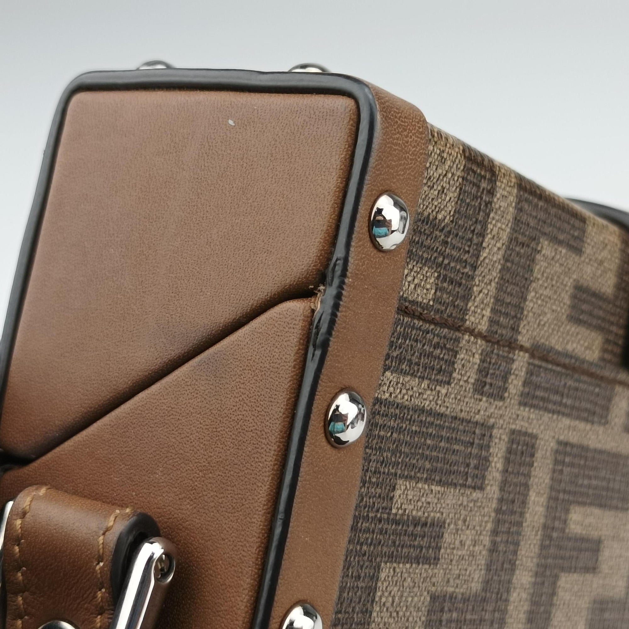 Zucca Trunk Brown PVC coated canvas×Leather 7VA507 7VA507-A8V3 209-0179ズッカ トランク ブラウン PVCコーティングキャンバス×レザー 7VA507 7VA507-A8V3 209-0179