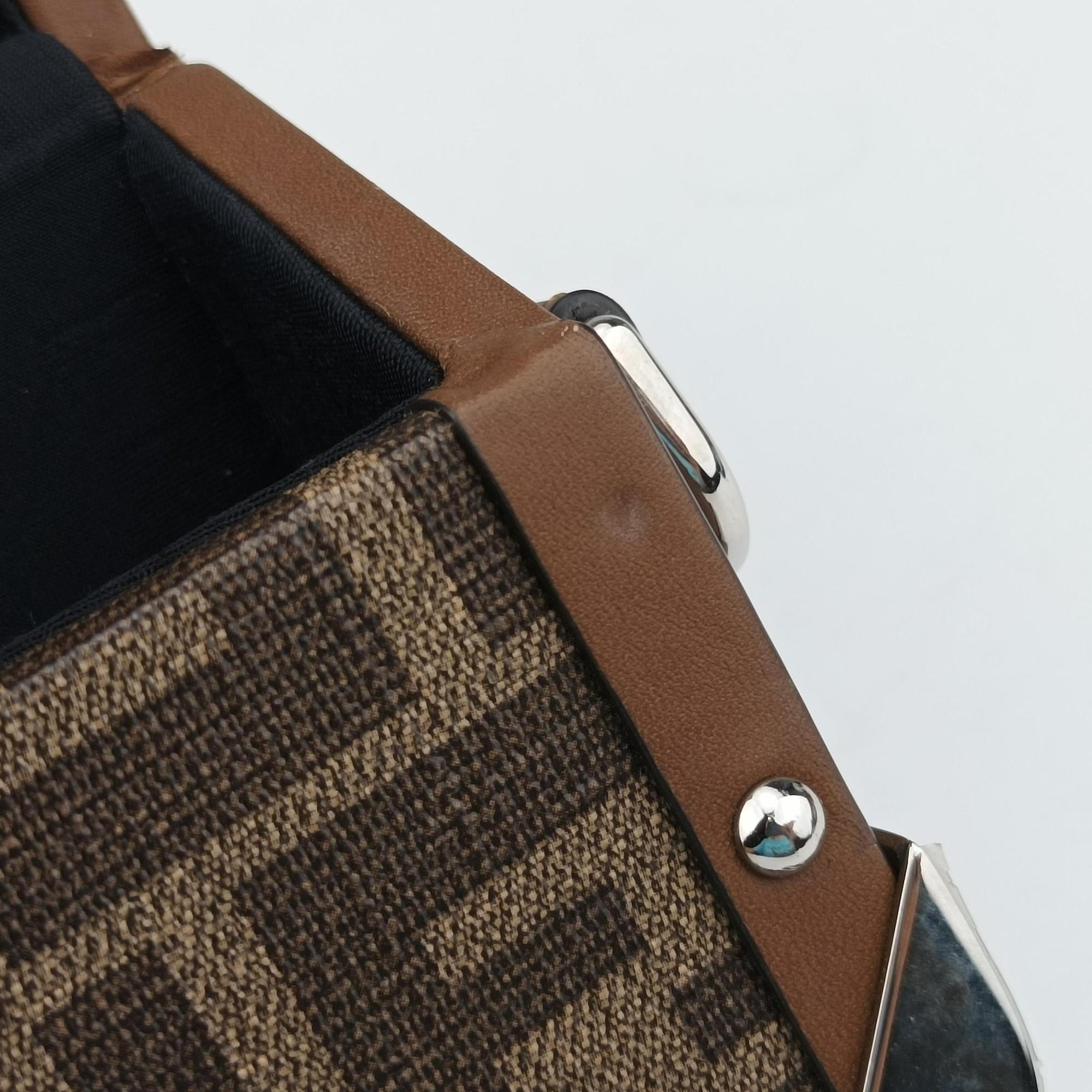 Zucca Trunk Brown PVC coated canvas×Leather 7VA507 7VA507-A8V3 209-0179ズッカ トランク ブラウン PVCコーティングキャンバス×レザー 7VA507 7VA507-A8V3 209-0179