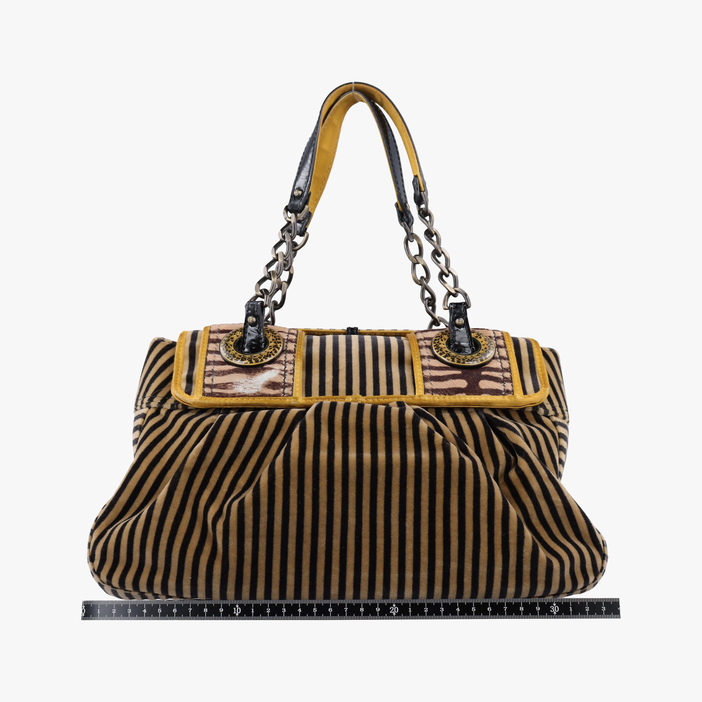 B Bag Brown Velvet × Fur 8BN165 2579-8BN165 VL4.069Bバッグ ブラウン ベルベット × ファー 8BN165 2579-8BN165 VL4.069