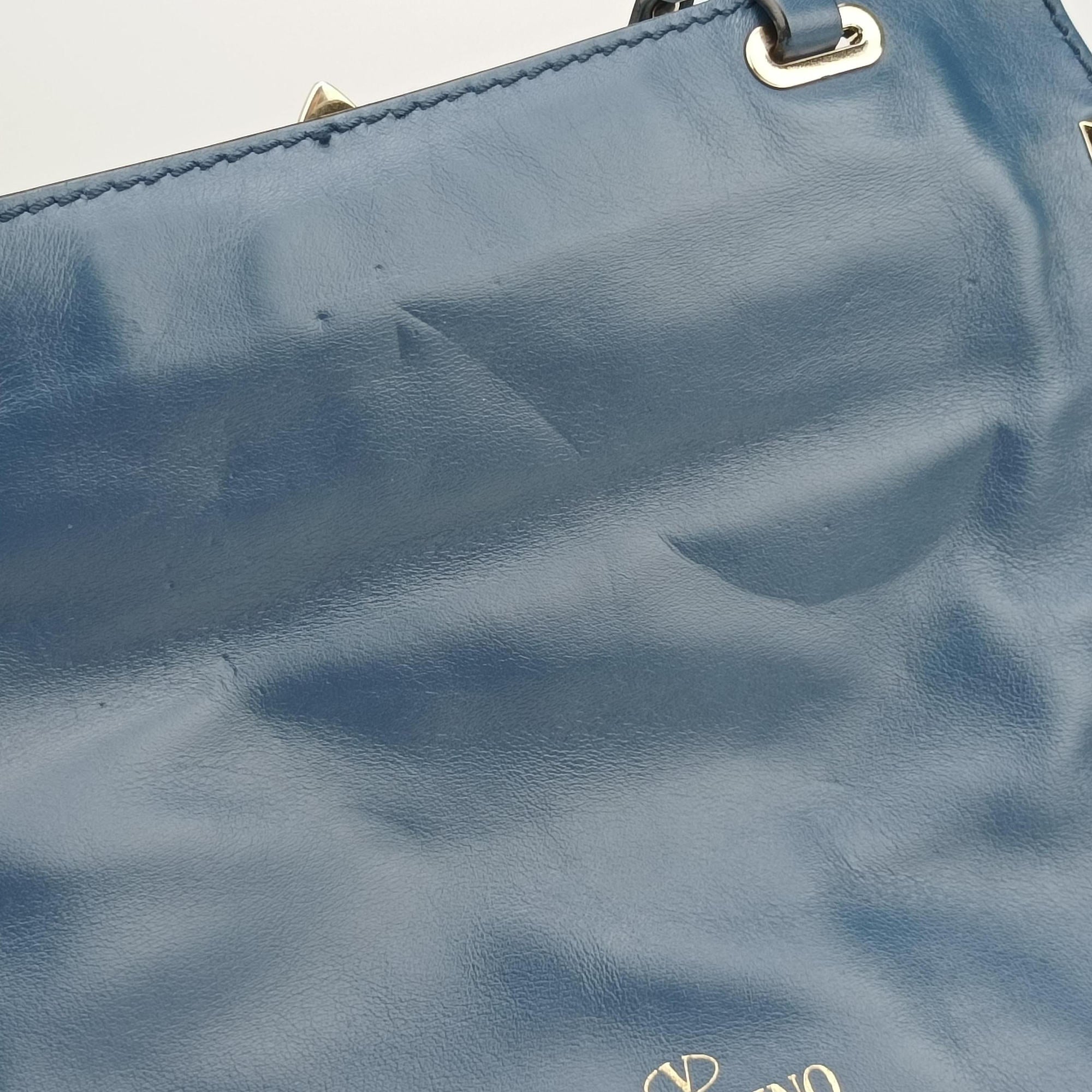 Rockstud Navy Leather Lot number unknownロックスタッズ ネイビー レザー 製番不明