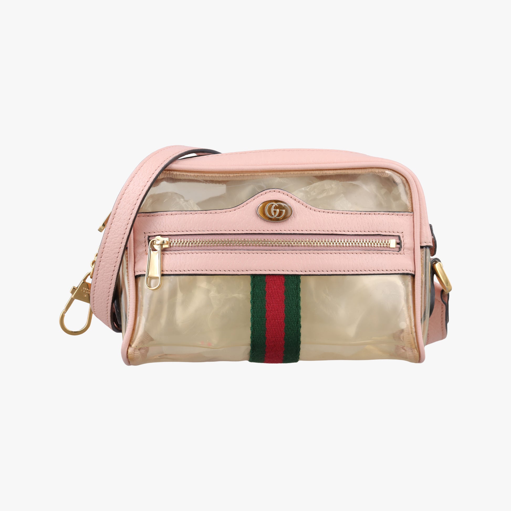 OPHIDIA Pink×Transparent PVC coated canvas 517350 オフィディア ピンク×クリア PVCコーティングキャンバス 517350 