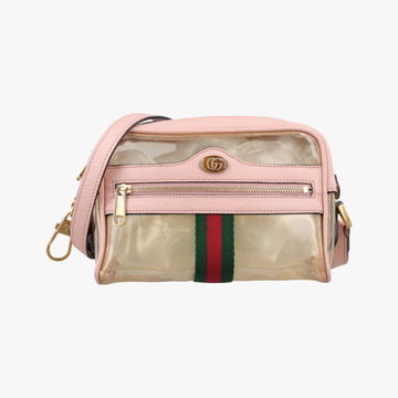 OPHIDIA Pink×Transparent PVC coated canvas 517350 オフィディア ピンク×クリア PVCコーティングキャンバス 517350 