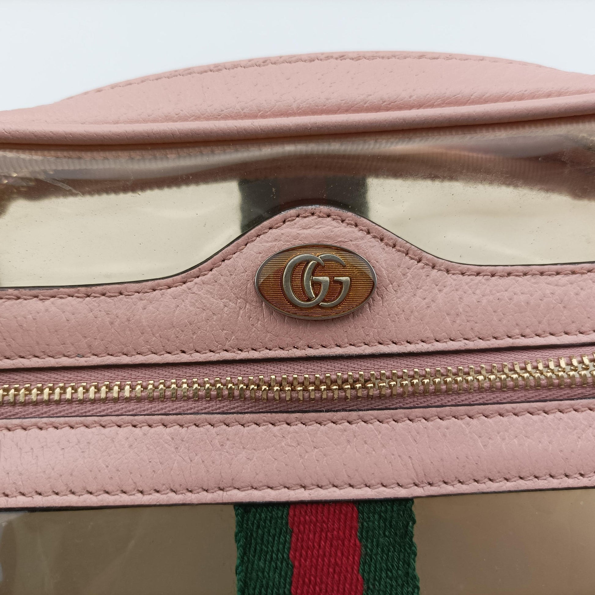 OPHIDIA Pink×Transparent PVC coated canvas 517350 オフィディア ピンク×クリア PVCコーティングキャンバス 517350 