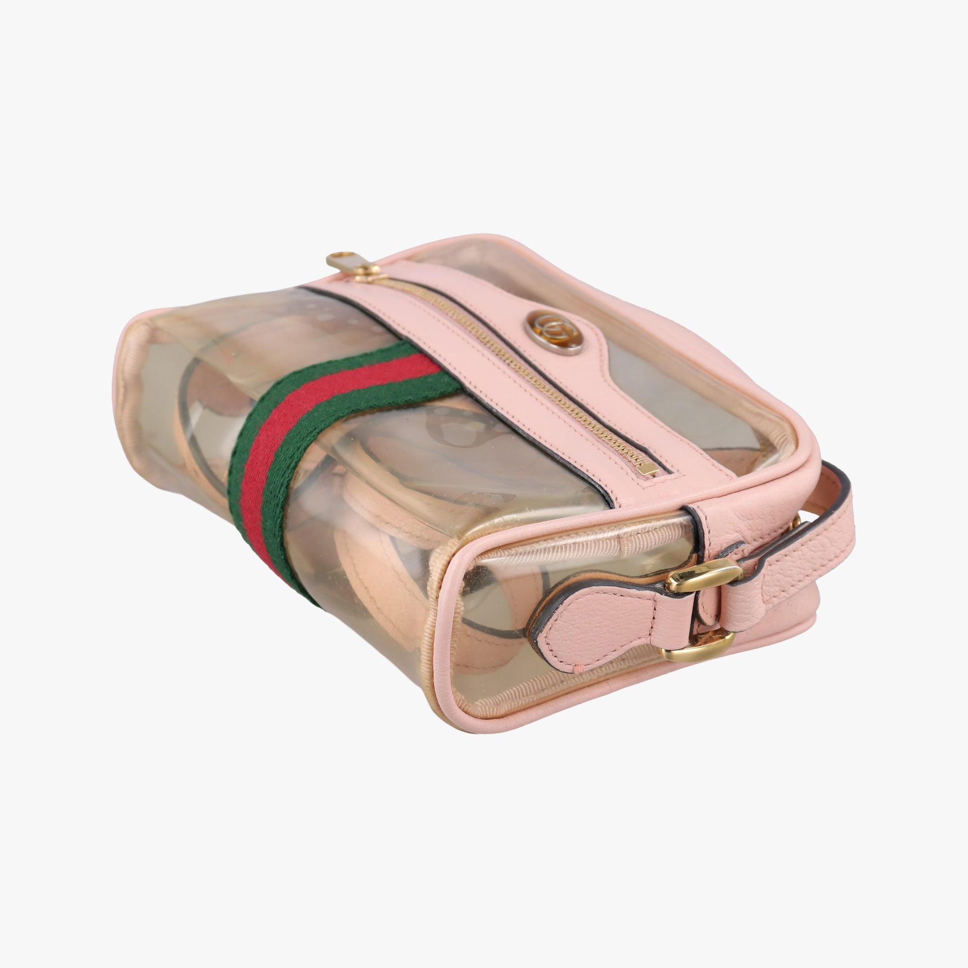 OPHIDIA Pink×Transparent PVC coated canvas 517350 オフィディア ピンク×クリア PVCコーティングキャンバス 517350 