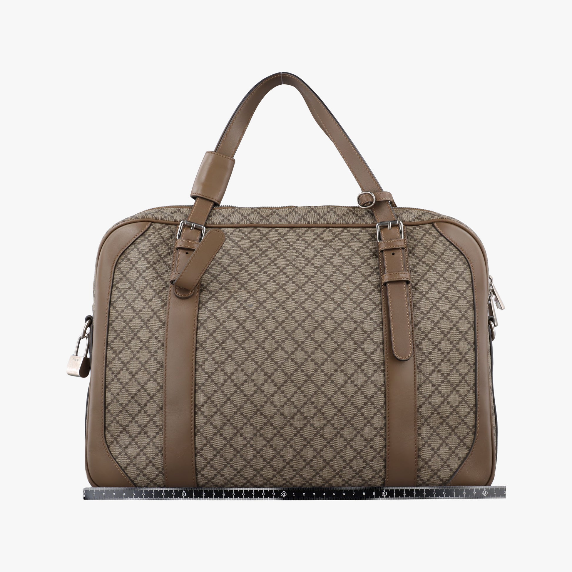 Diamante business Brown PVC coated canvas×Leather 267898 I9323918ディアマンテ ビジネス ブラウン PVCコーティングキャンバス×レザー 267898 I9323918
