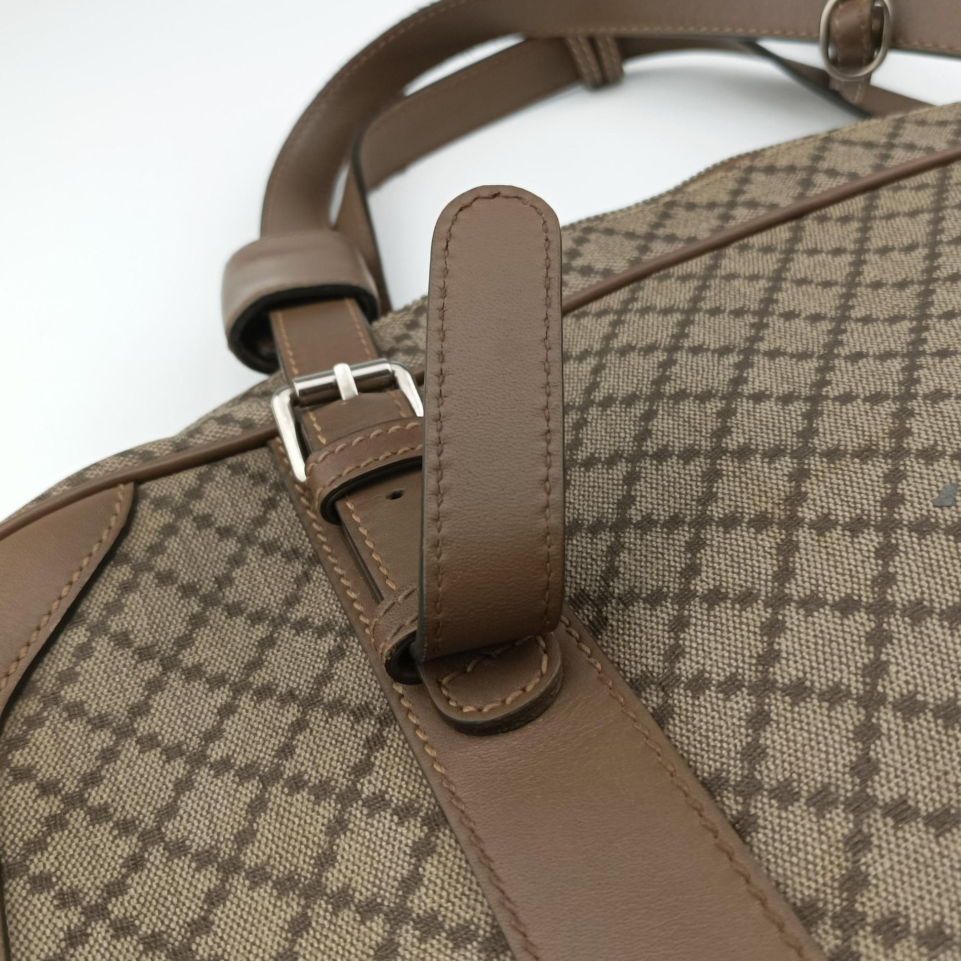 Diamante business Brown PVC coated canvas×Leather 267898 I9323918ディアマンテ ビジネス ブラウン PVCコーティングキャンバス×レザー 267898 I9323918