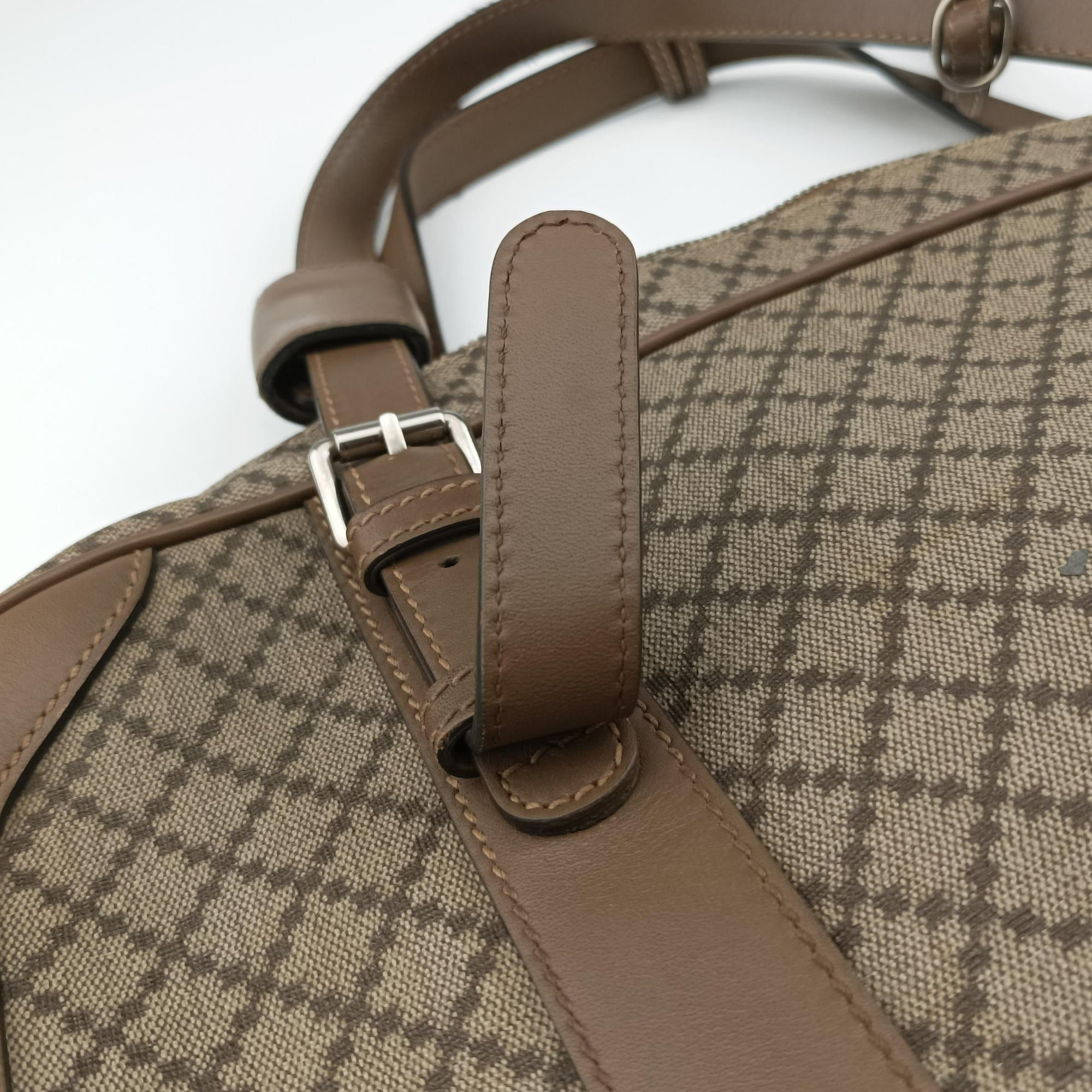Diamante business Brown PVC coated canvas×Leather 267898 I9323918ディアマンテ ビジネス ブラウン PVCコーティングキャンバス×レザー 267898 I9323918