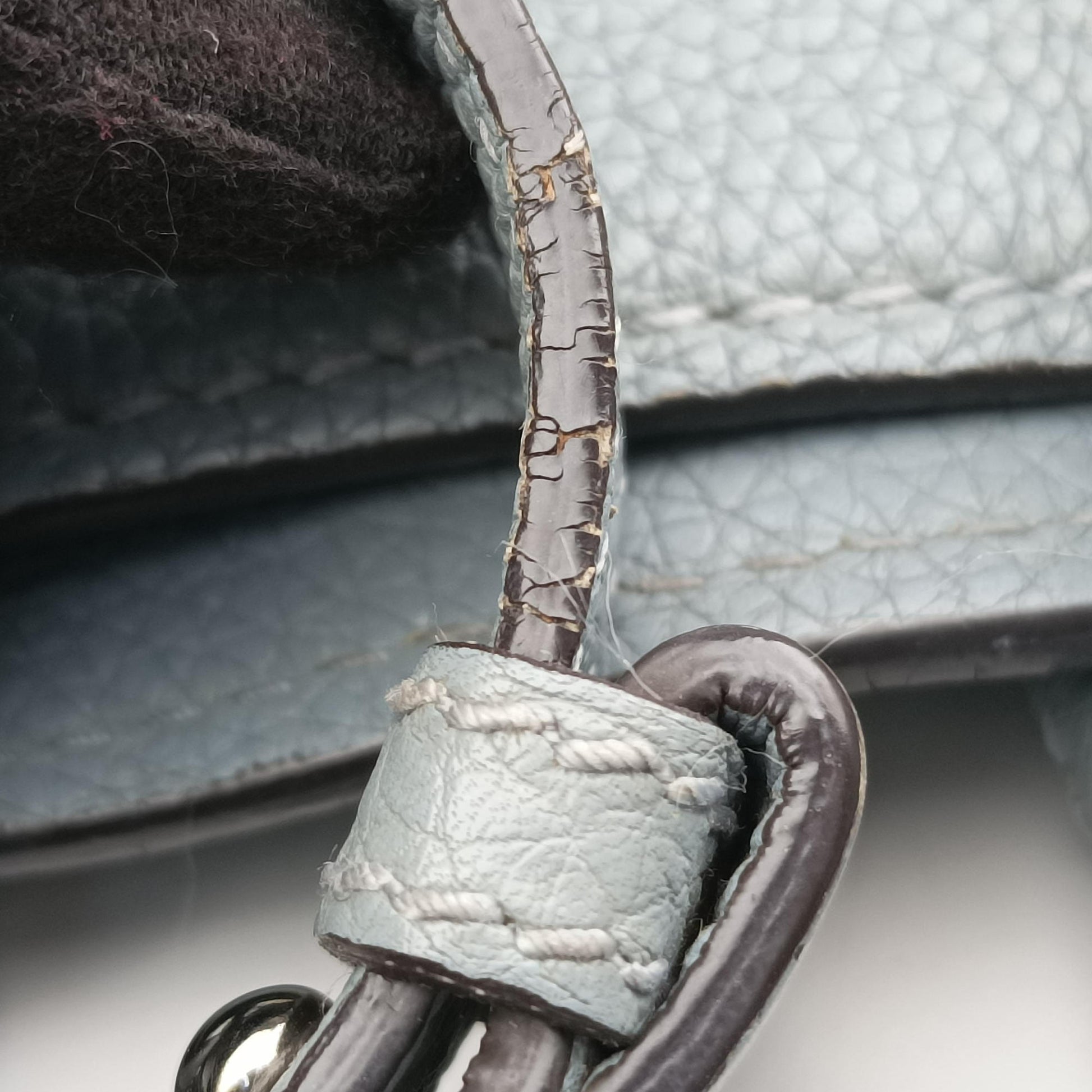new jackie Blue Leather 365460 D016825924ニュージャッキー ブルー レザー 365460 D016825924
