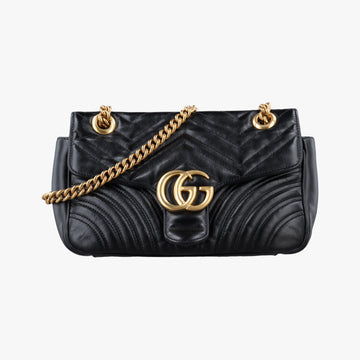 GG Marmont Black Leather 443497 G025889857GGマーモント ブラック レザー 443497 G025889857