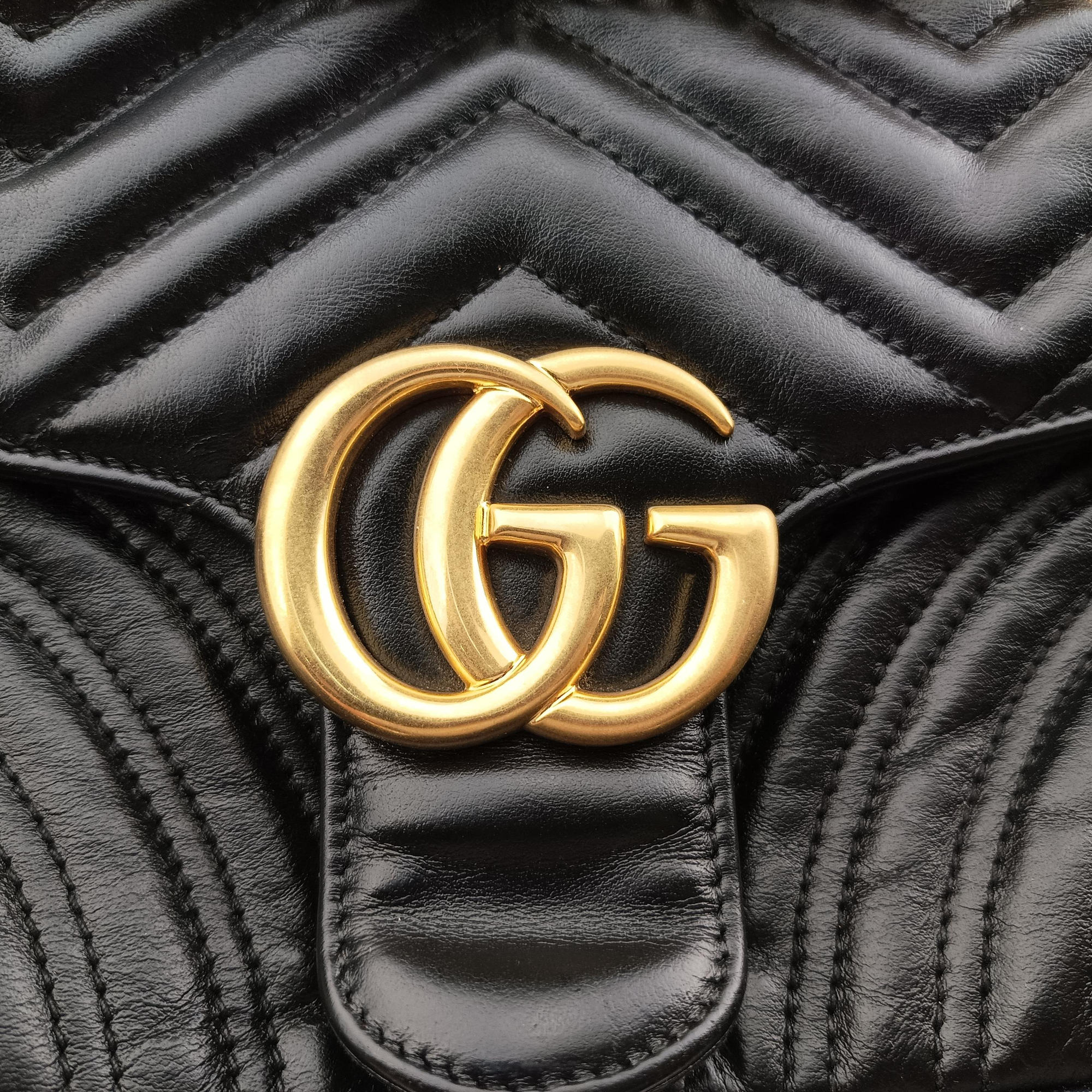 GG Marmont Black Leather 443497 G025889857GGマーモント ブラック レザー 443497 G025889857