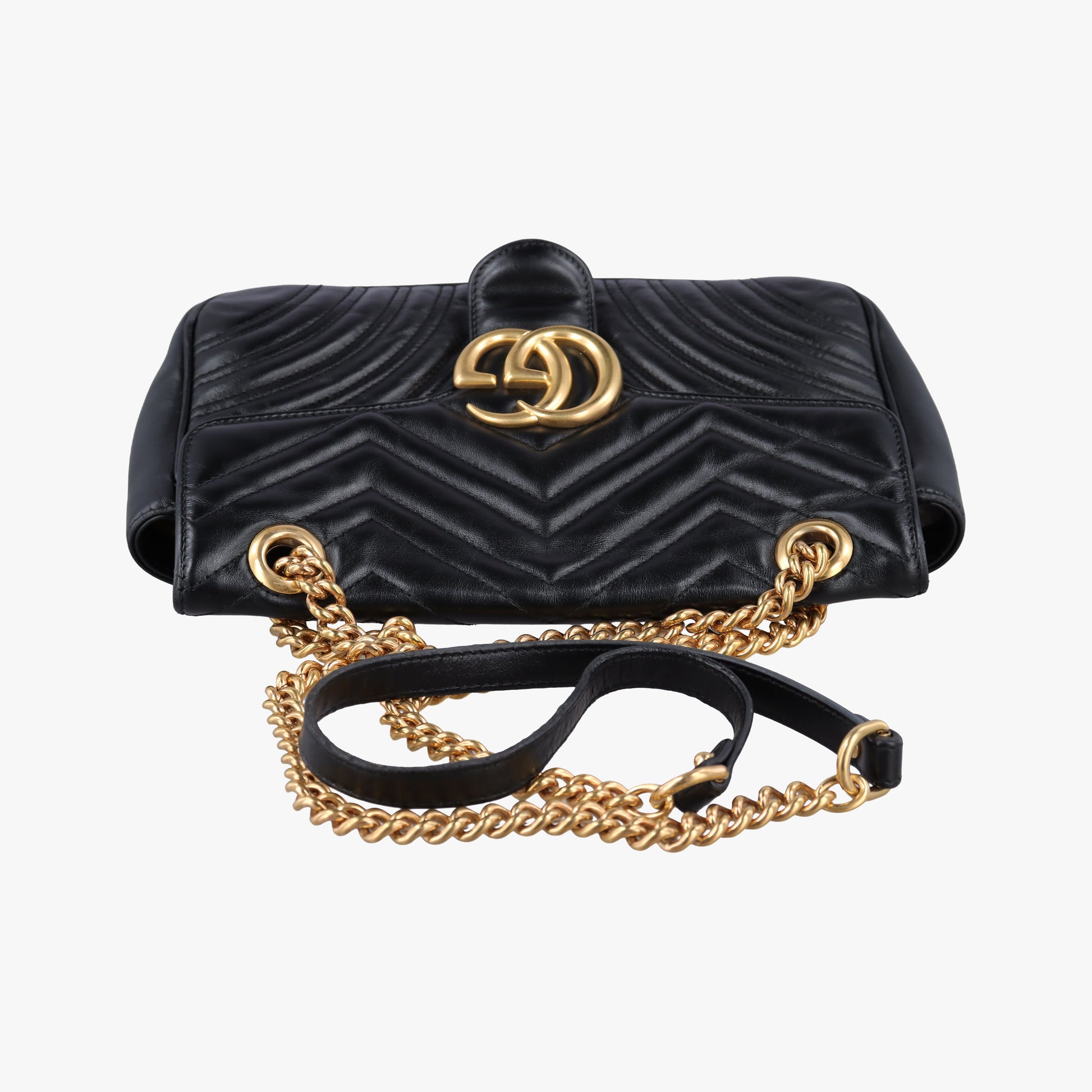 GG Marmont Black Leather 443497 G025889857GGマーモント ブラック レザー 443497 G025889857