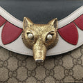 Mini Fox Brooch Bamboo Beige×Multicolour PVC coated canvas×Leather 466428 A021732914ミニ フォックス ブローチ バンブー ベージュ×マルチカラー PVCコーティングキャンバス×レザー 466428 A021732914