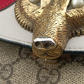Mini Fox Brooch Bamboo Beige×Multicolour PVC coated canvas×Leather 466428 A021732914ミニ フォックス ブローチ バンブー ベージュ×マルチカラー PVCコーティングキャンバス×レザー 466428 A021732914