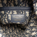 Wicker Basket Camel×Navy Natural wicker×Dior oblique jacquard 63-MA-1210ウィッカー バケット キャメル×ネイビー ナチュラルウィッカー×ディオール オブリーク ジャカード 63-MA-1210