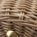 Wicker Basket Camel×Navy Natural wicker×Dior oblique jacquard 63-MA-1210ウィッカー バケット キャメル×ネイビー ナチュラルウィッカー×ディオール オブリーク ジャカード 63-MA-1210