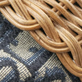 Wicker Basket Camel×Navy Natural wicker×Dior oblique jacquard 63-MA-1210ウィッカー バケット キャメル×ネイビー ナチュラルウィッカー×ディオール オブリーク ジャカード 63-MA-1210
