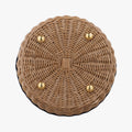Wicker Basket Camel×Navy Natural wicker×Dior oblique jacquard 63-MA-1210ウィッカー バケット キャメル×ネイビー ナチュラルウィッカー×ディオール オブリーク ジャカード 63-MA-1210