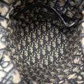 Wicker Basket Camel×Navy Natural wicker×Dior oblique jacquard 63-MA-1210ウィッカー バケット キャメル×ネイビー ナチュラルウィッカー×ディオール オブリーク ジャカード 63-MA-1210
