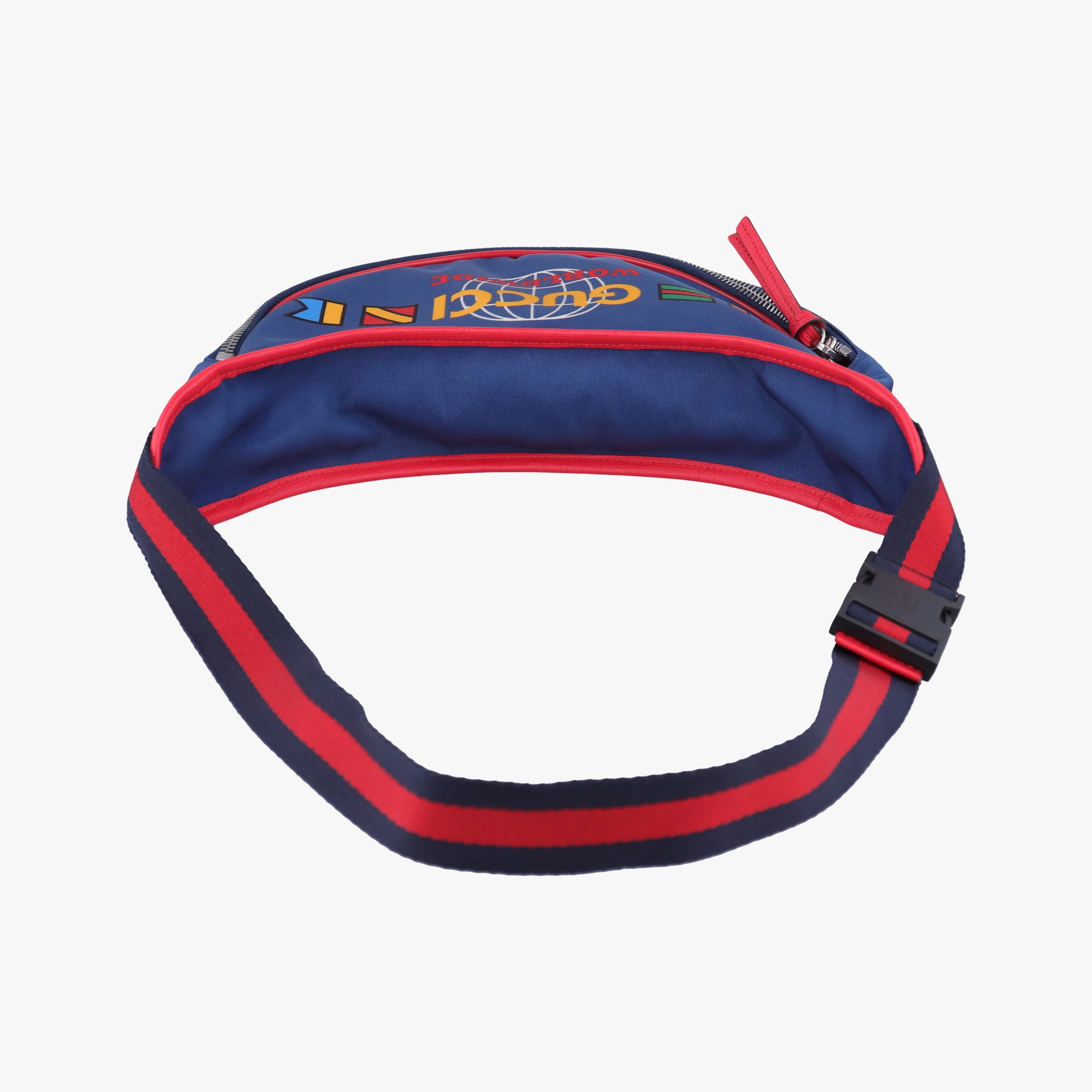 kids half moon bag Blue×Red nylon 611686 キッズ ハーフムーンバッグ ブルー×レッド ナイロン 611686 