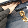 GG Marmont White×navy Leather 443497 H034766400GGマーモント ホワイト×ネイビー レザー 443497 H034766400