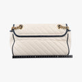 GG Marmont White×navy Leather 443497 H034766400GGマーモント ホワイト×ネイビー レザー 443497 H034766400