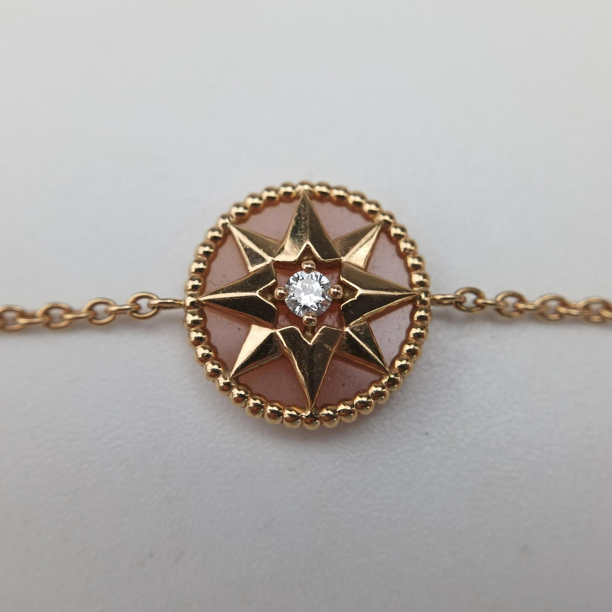 Rose des Vents medallion　 Pink×PinkGolden AU750 068179ローズデヴァン メダリオン ピンク ×ピンク ゴールド AU750 068179