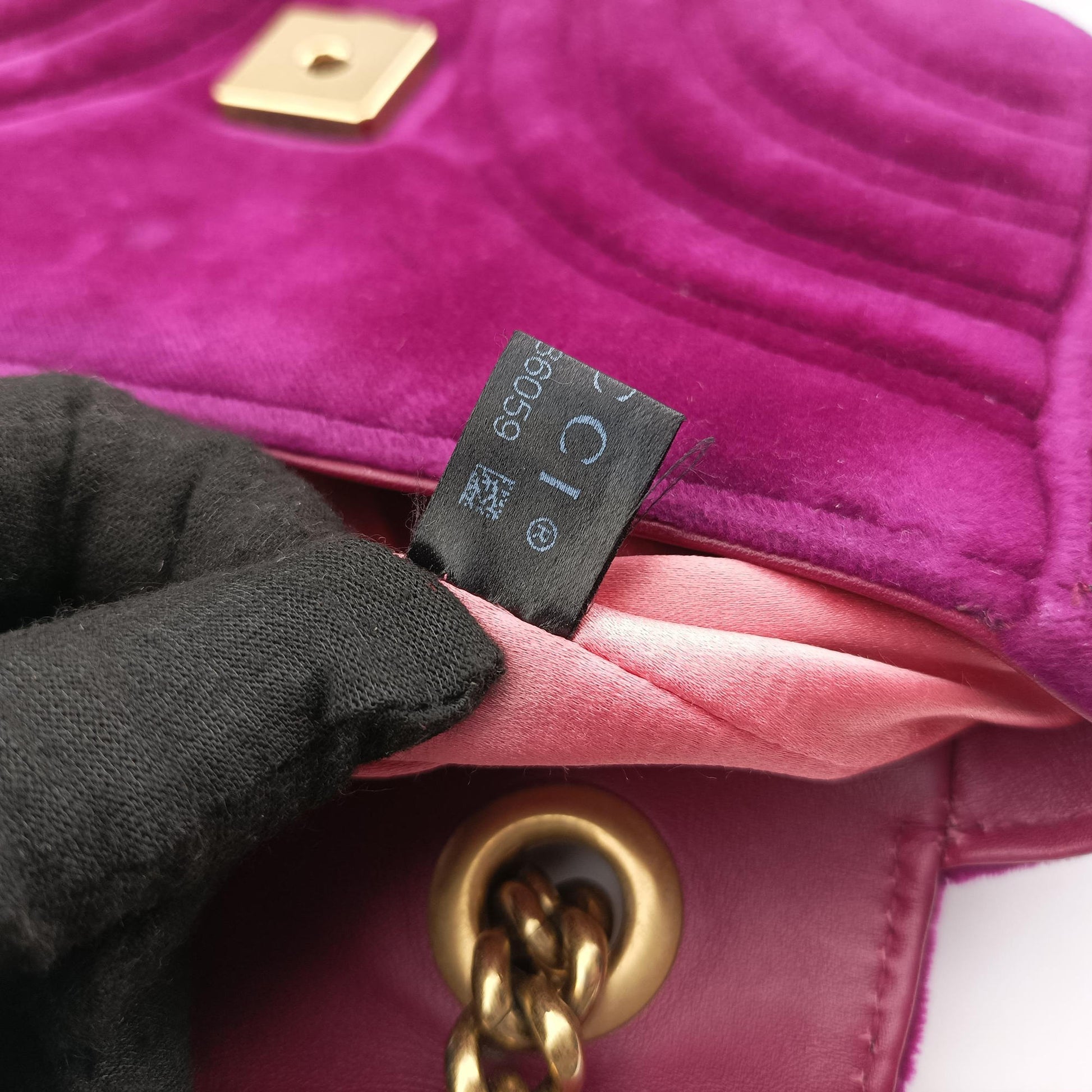 GG Marmont Purple velour 446744 A024986059GGマーモント パープル ベロア 446744 A024986059