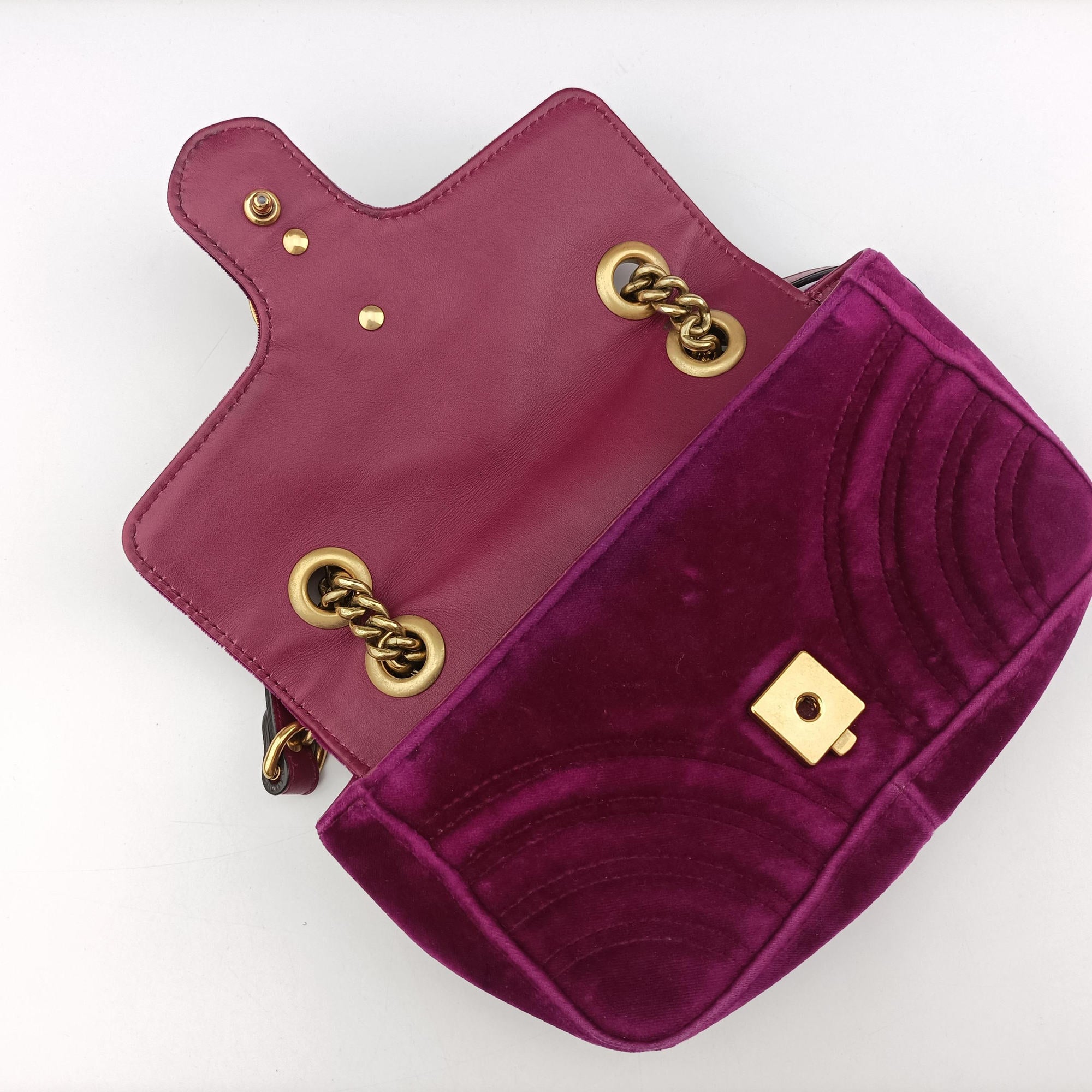 GG Marmont Purple velour 446744 A024986059GGマーモント パープル ベロア 446744 A024986059