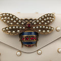 Broadway Pearl Bee White Leather 453778 E022493274ブロードウェイ パール ビー ホワイト レザー 453778 E022493274