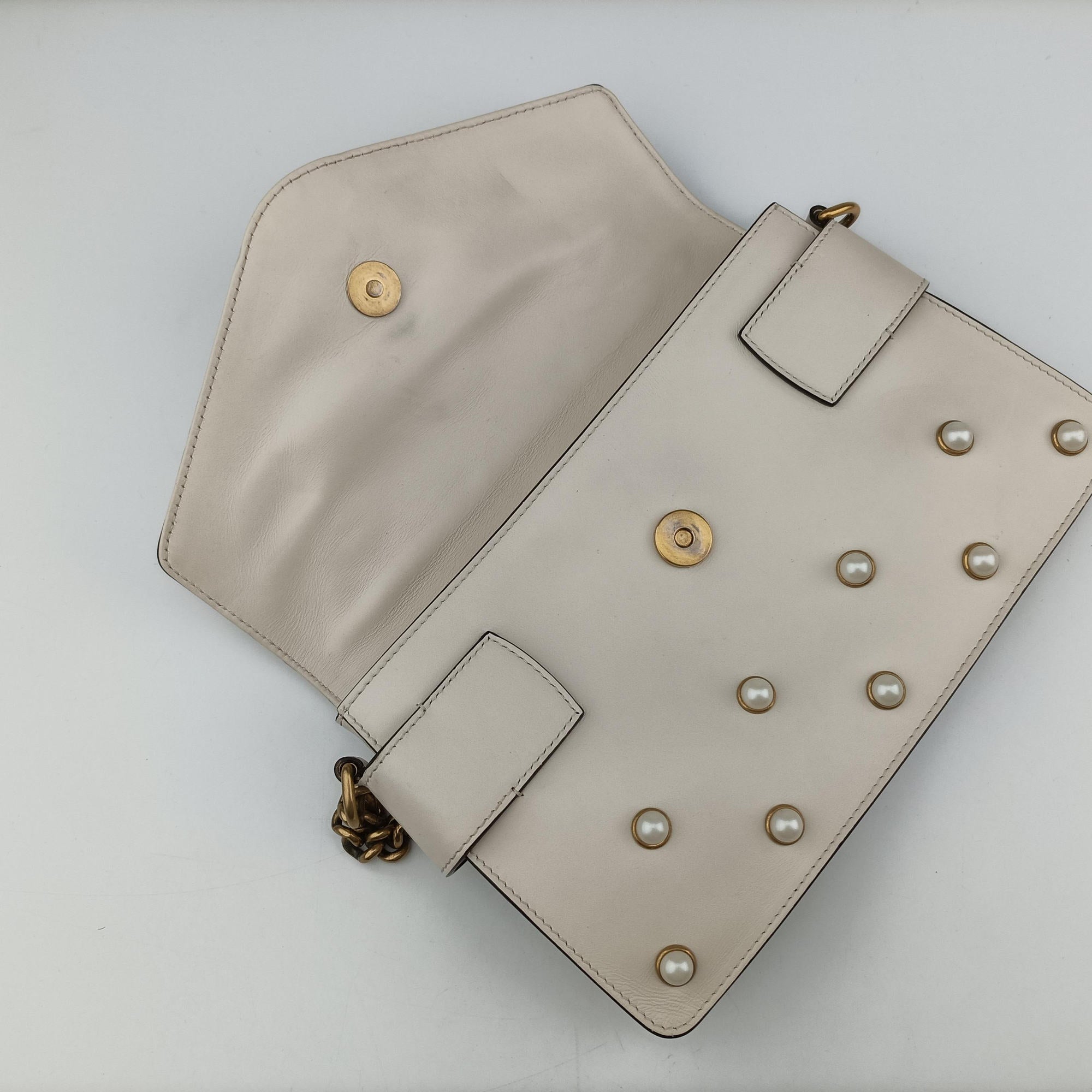 Broadway Pearl Bee White Leather 453778 E022493274ブロードウェイ パール ビー ホワイト レザー 453778 E022493274