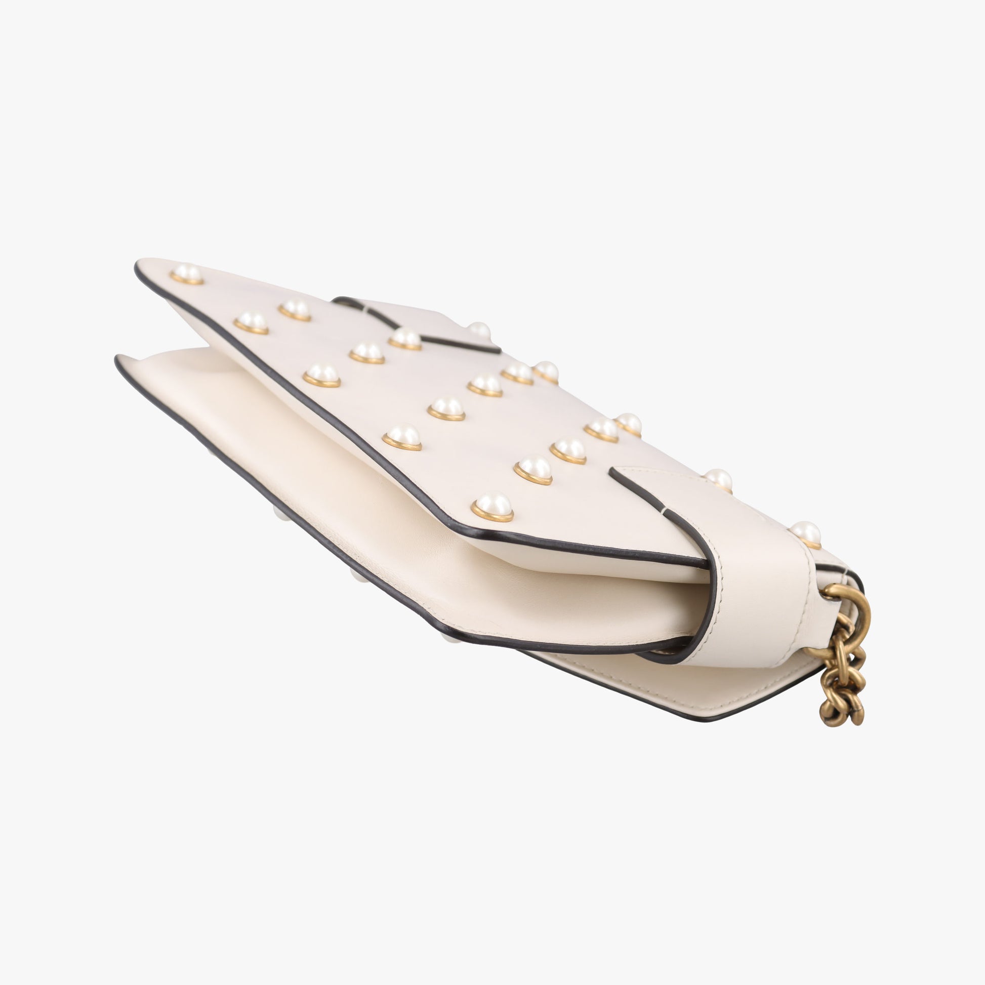Broadway Pearl Bee White Leather 453778 E022493274ブロードウェイ パール ビー ホワイト レザー 453778 E022493274