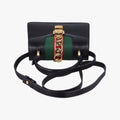 Sylvie Black Leather 470270 H022413199シルヴィ ブラック レザー 470270 H022413199