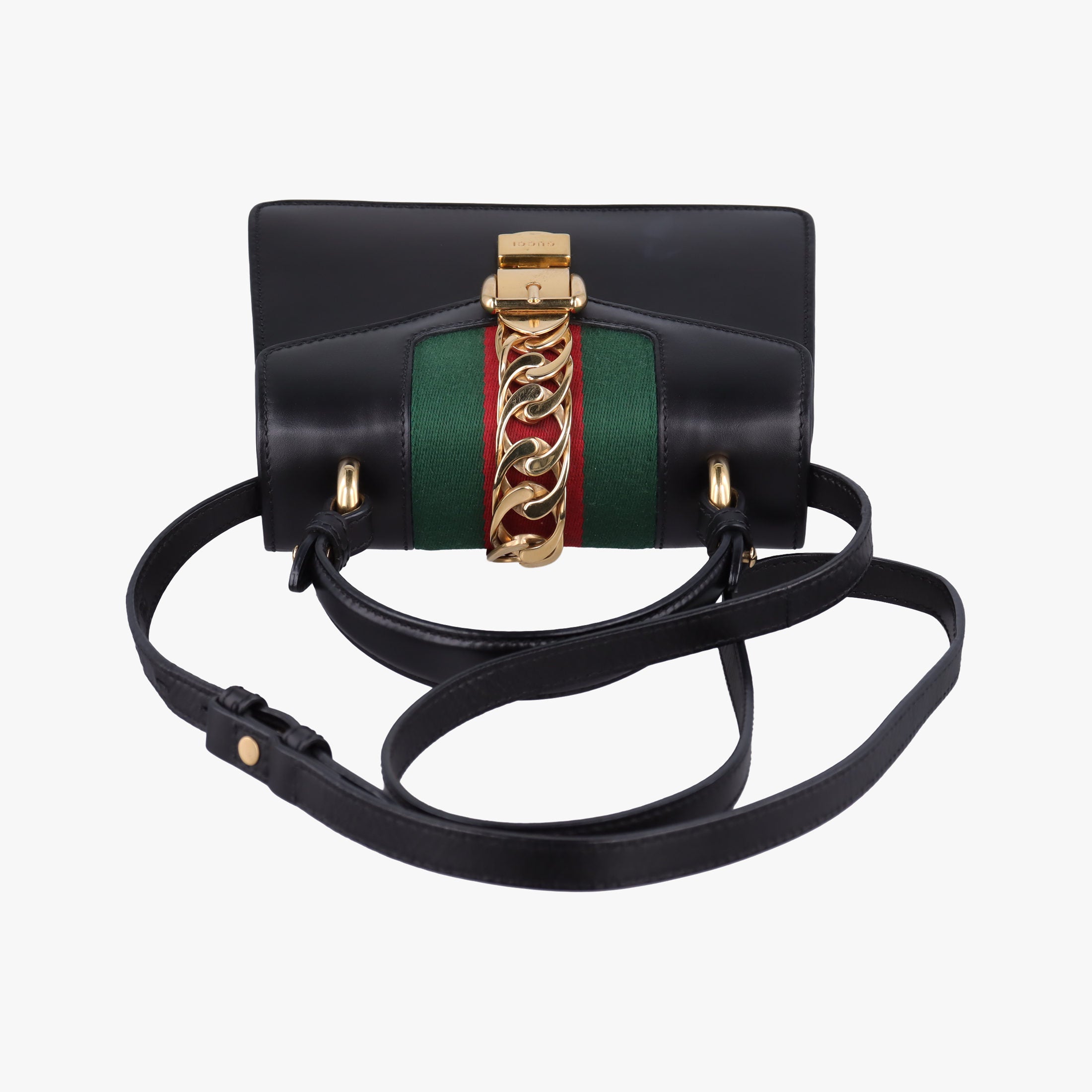 Sylvie Black Leather 470270 H022413199シルヴィ ブラック レザー 470270 H022413199