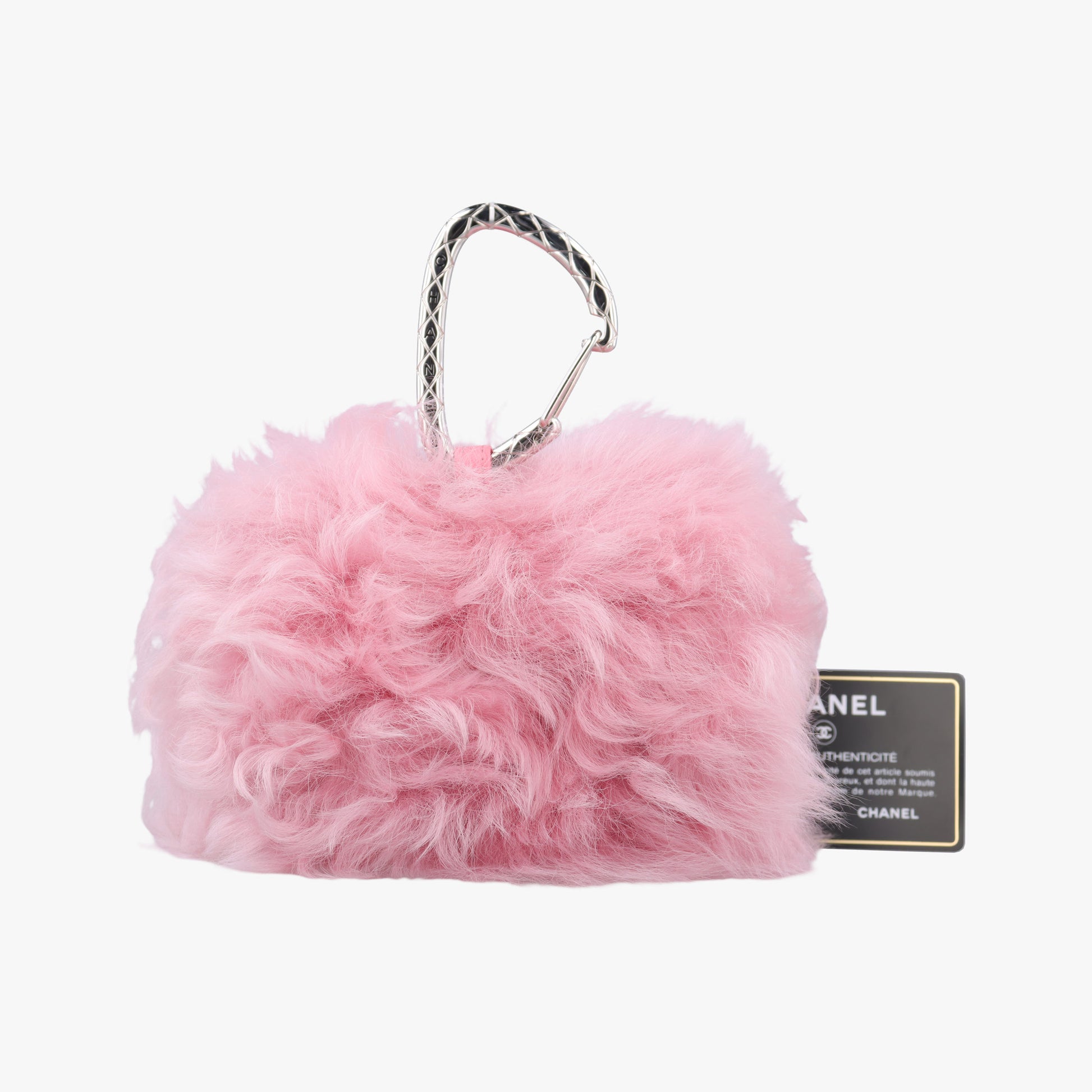 Shearling CC Hook Card Holder Pink wool AP2397 31626389シアリングCCフックカードホルダー ピンク ウール AP2397 31626389