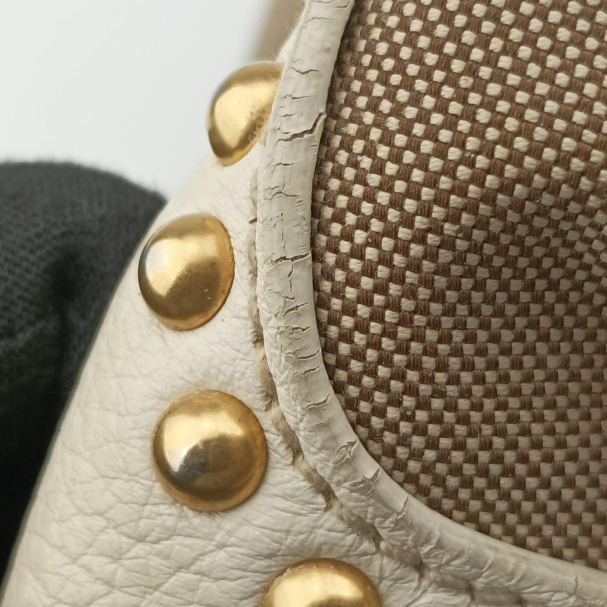 Logo Jacquard Studded Frame Corda × Talco Jacquard Canvas × Vitello Leather 25ロゴジャガード スタッズ フレーム コルダ×タルコ ジャガードキャンバス × ヴィッテロレザー 25