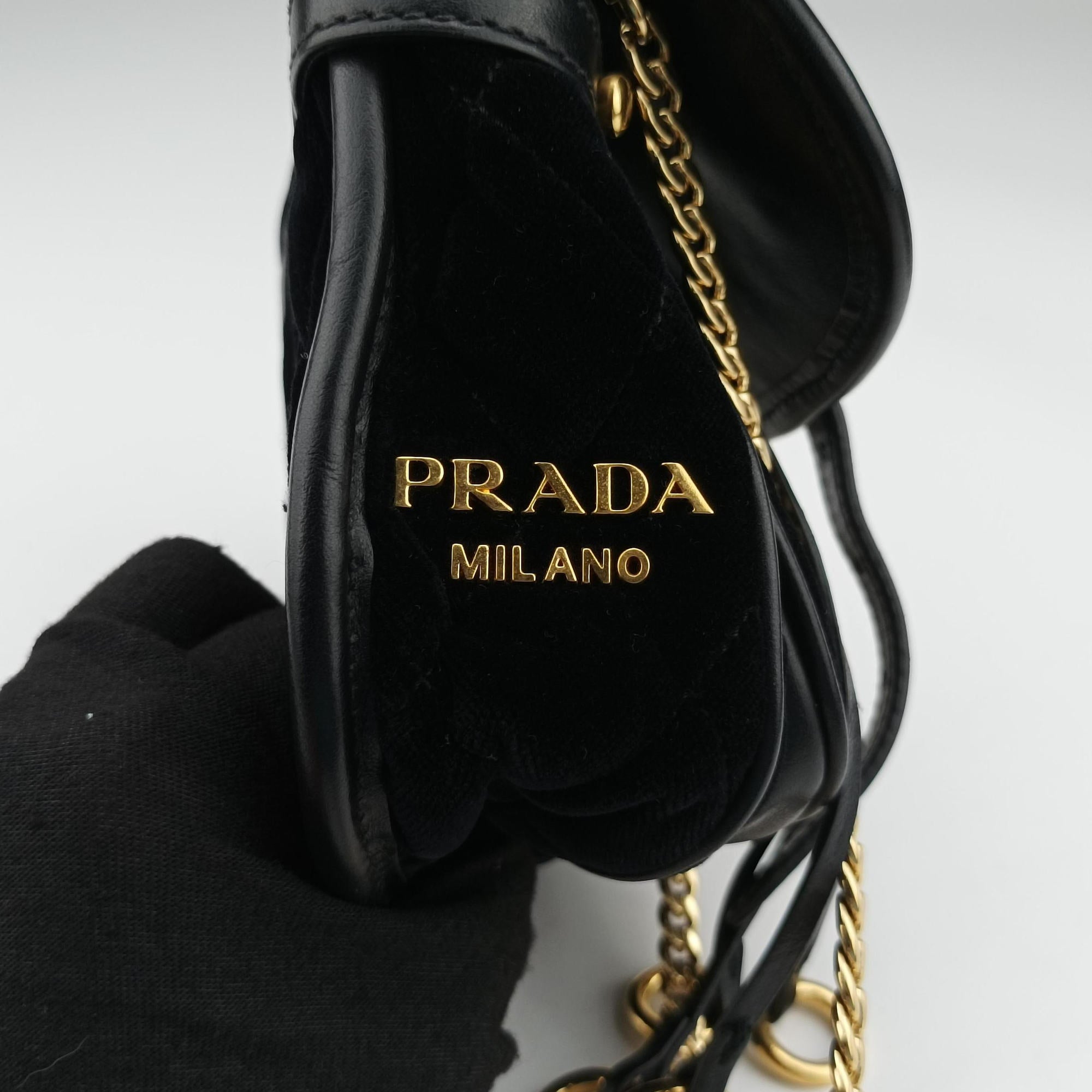 Fringe Charms Black Leather×velour IBL002 180/Iフリンジチャーム ブラック レザー×ベロア IBL002 180/I