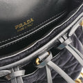 Fringe Charms Black Leather×velour IBL002 180/Iフリンジチャーム ブラック レザー×ベロア IBL002 180/I