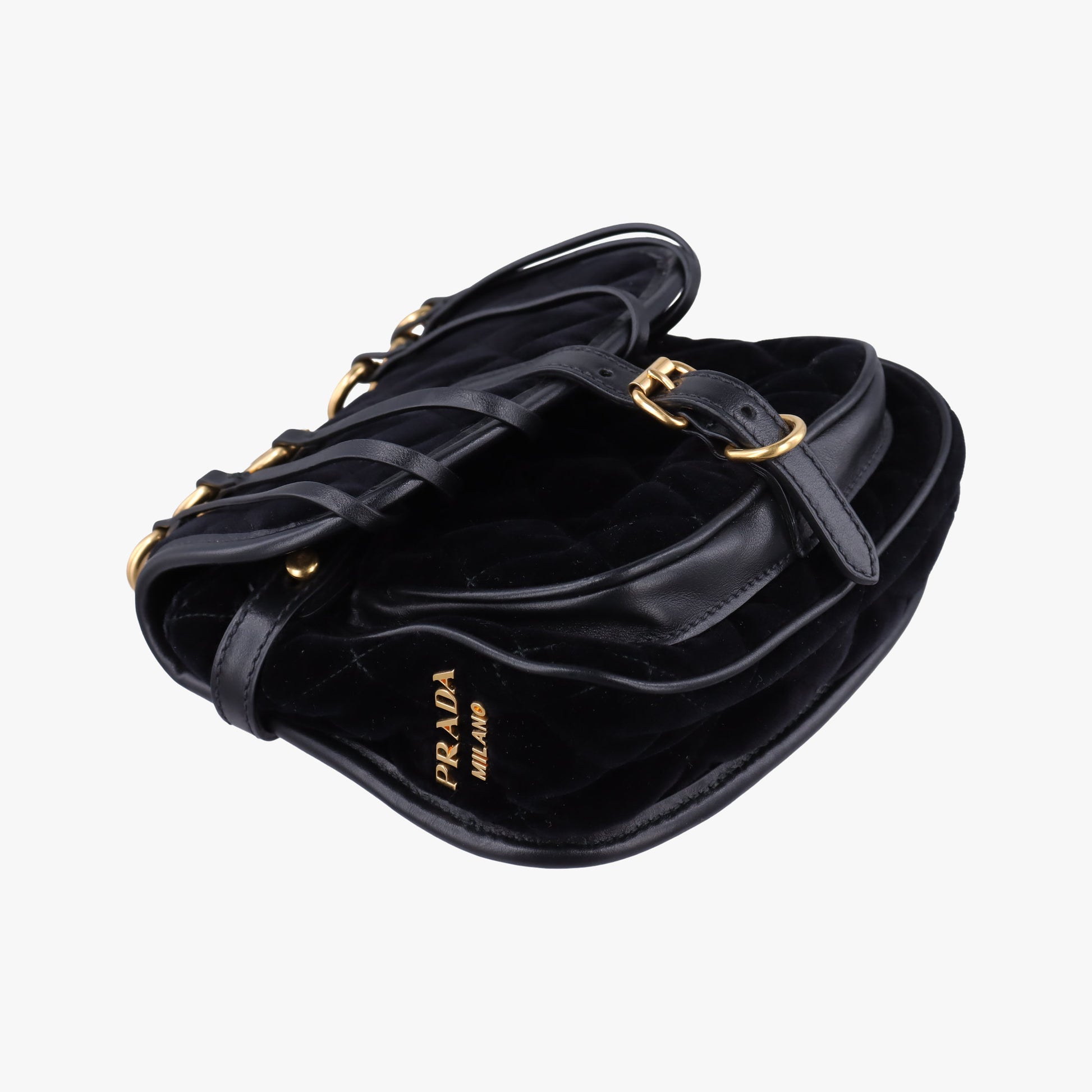 Fringe Charms Black Leather×velour IBL002 180/Iフリンジチャーム ブラック レザー×ベロア IBL002 180/I