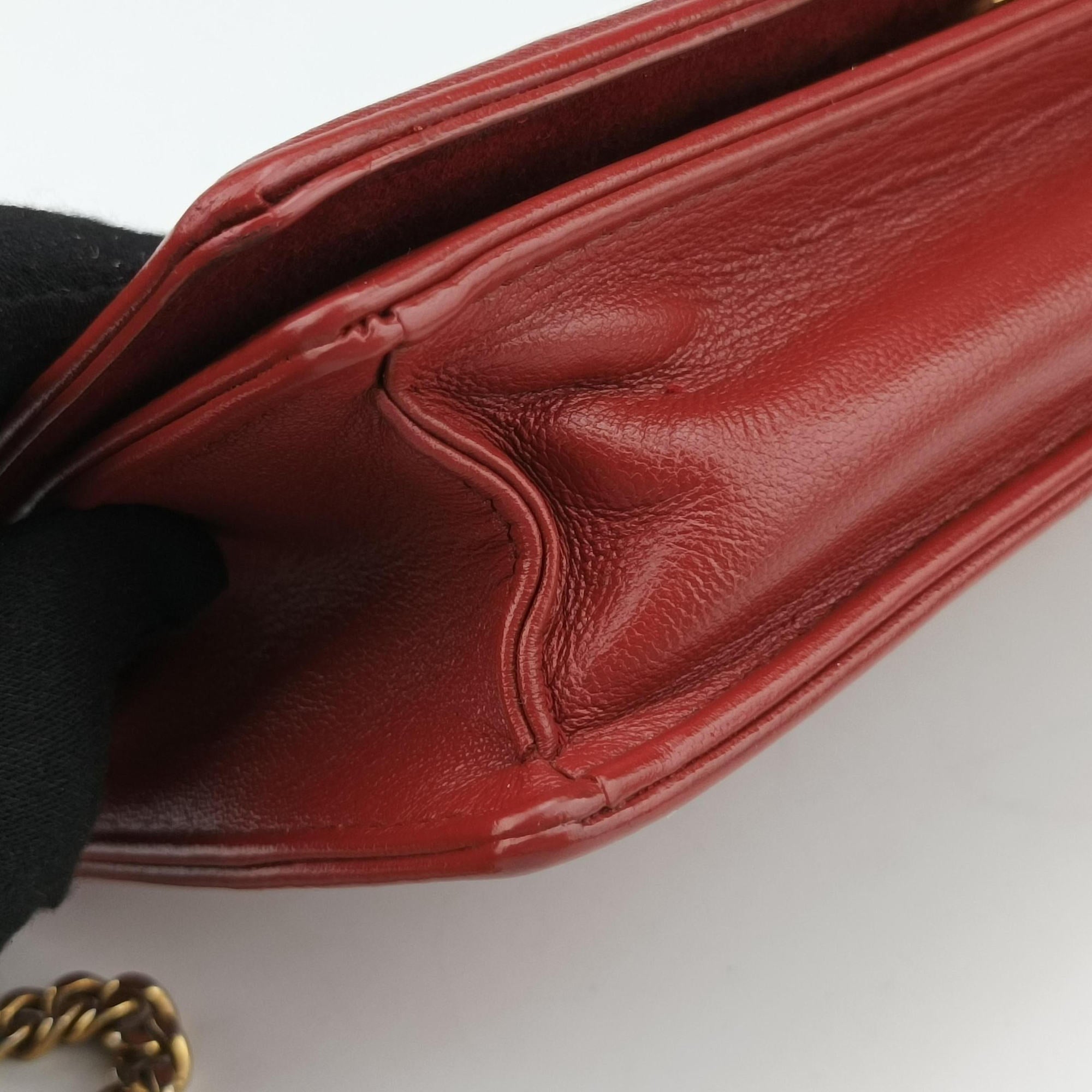 Diorama Red lambskin 08-BO-1127ディオラマ レッド ラムスキン 08-BO-1127